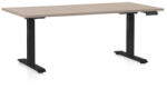 Rauman Masa inaltime reglabila OfficeTech D, 160 x 80 cm, bază neagră, stejar