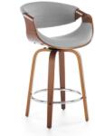 Halmar Scaun de bar Scarlet, gri / nuc (V-CH-H/123-POPIELATY)