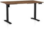 Rauman Masă înălțime reglabilă OfficeTech B, 140 x 80 cm, picioare negre, stejar silverjack