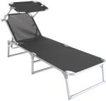 Rauman Sezlong de gradina Spiro, negru / gri (WL-036)