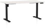 Rauman Masă înălțime reglabilă OfficeTech B, 160 x 80 cm, picioare negre, frasin alb