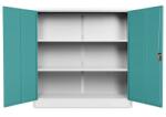 Rauman Dulap metalic universal mediu 120 x 40 x 120 cm, încuietoare cilindrică, verde - ral 6033 Dulap arhivare