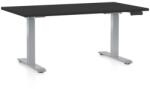 Rauman Masa inaltime reglabila OfficeTech D, 120 x 80 cm, bază gri, negru