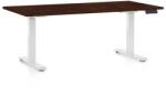 Rauman Masă înălțime reglabilă OfficeTech D, 160 x 80 cm, picioare albe, wenge