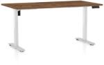 Rauman Masă înălțime reglabilă OfficeTech B, 160 x 80 cm, picioare albe, stejar silverjack