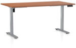 Rauman Masa inaltime reglabila OfficeTech B, 160 x 80 cm, bază gri, cireașă