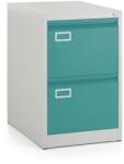 Rauman Dosar metalic A4 - 2 sertare, 45, 5 x 62 x 71, 5 cm, incuietoare cilindrica, verde - ral 6033 Dulap arhivare