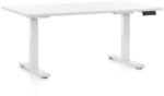 Rauman Masa inaltime reglabila OfficeTech D, 120 x 80 cm, bază albă, alb