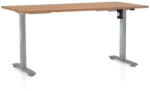 Rauman Masa inaltime reglabila OfficeTech A, 160 x 80 cm, bază gri, fag