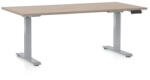 Rauman Masa inaltime reglabila OfficeTech D, 160 x 80 cm, bază gri, stejar