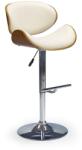 Halmar Scaun de bar Menlo, crem/lemn natural (V-CH-H/44-ORZECH-KRE)