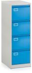 Rauman Dosar metalic A4 - 4 sertare, 45, 5 x 62 x 132 cm, incuietoare cilindrica, albastru - ral 5012 Dulap arhivare
