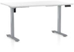 Rauman Masa inaltime reglabila OfficeTech B, 140 x 80 cm, bază gri, alb