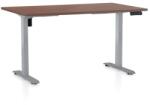 Rauman Masa inaltime reglabila OfficeTech B, 120 x 80 cm, bază gri, nuca