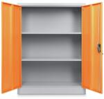 Rauman Dulap metalic universal mediu, 90 x 40 x 120 cm, încuietoare cu cilindru, portocaliu - ral 2004 Dulap arhivare