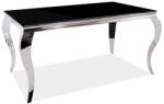 SIGNAL MEBLE Masa de bucaterie Prince 150 x 90 cm, negru/argintiu (PRINCECZCH150)