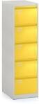Rauman Dosar metalic A4 - 5 sertare, 45, 5 x 62 x 162, 5 cm, incuietoare cilindrica, galben - ral 1023 Dulap arhivare