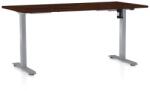 Rauman Masă înălțime reglabilă OfficeTech A, 160 x 80 cm, picioare gri, wenge