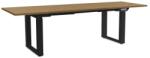 Rauman Masă înălțime reglabilă OfficeTech Strong 240 x 80 cm, picioare negre, stejar piatra