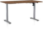 Rauman Masă înălțime reglabilă OfficeTech A, 140 x 80 cm, picioare gri, stejar silverjack