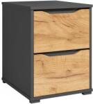 Vicco Ruben 2 fiókos éjjeliszekrény, antracit-tölgy
