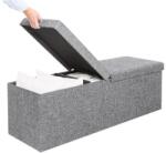 Deuba Casaria összecsukható 130L-es tároló pad, 115x38x38 cm, világosszürke