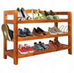 Deuba Casaria tömör akácfa cipőtartó 3 polccal, 85x26x62 cm