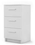 Vicco éjjeliszekrény, 3 fiókos, fehér - ardorado