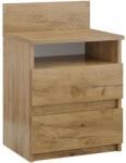 Vicco Monty 2 fiókos éjjeliszekrény, tölgy