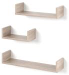 Vicco U alakú fali polc szett, 3 db-30, 45, 60 cm- sonoma - ardorado