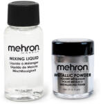 Mehron Paradise Makeup AQ Mehron Metallic Powder Silver + - Mixing Liquid