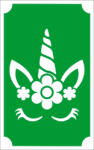 Body Deco Csillámtetoválás sablon unikornis 148