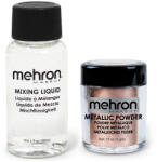 Mehron Paradise Makeup AQ Mehron Metallic Powder Rose + - Mixing Liquid