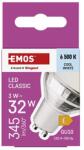 EMOS ZQ8E19 Classic MR16 GU10 3 W LED izzó, ezüst (1525730116)