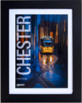 Kenro Chester Black képkeret, A4, 21x29, 7cm, paszpartu méret 15x21cm, fekete (KE-CH2315B) (KE-CH2315B)