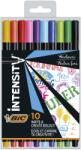 BIC Intensity Fine Tűfilc, 10 db, 0.4 mm, Különböző színek, Műanyag dobozban (CEL1011727)