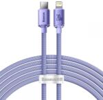 Baseus Cablu pentru incarcare si transfer de date Baseus Crystal Shine, USB Type-C/Lightning, 20W, 2m, Mov