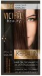 Victoria Beauty VICTORIA Keratin Therapy Hajszínező Sampon 40ml - V20 Csokoládébarna