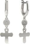 Atcom Jewelry ATCOM Ezüst Kereszt Fülbevaló - Kristályokkal