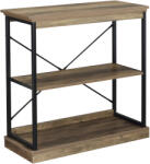 Homcom Ipari stílusú polc, Homcom, MDF/Fém, Többfunkciós tároló, 80 x 36 x 81, 3 cm, Barna/fekete