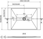 Mexen Toro SMC zuhanytálca 110 x 80 cm, fekete , takaró arany - 43708011-G Kompozit zuhanytálca Kompozit zuhanytálca (5905315227850)
