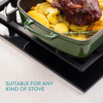 Navaris Zománcozott öntöttvas sütőtálca Navaris, 260°C-ig hőálló, zöld, 59009.01. 80