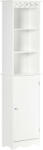 HomCom 834-198, Oszlopszekrény, MDF, 40x23x160 cm, fehér
