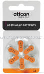  OTICON 13 Elem Hallókészülékhez 6 db