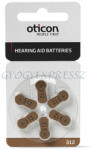  OTICON 312 Elem Hallókészülékhez 6 db