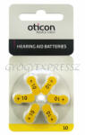  OTICON 10 Elem Hallókészülékhez 6 db