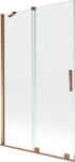 Mexen Velar Kádparaván 2 részes csúszó 110 x 150 cm, átlátszó nano, rózsa arany - 896-110-000-01-60 Kádparaván (5905315221278)