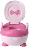 Flippy Gyerek bili, KipHome, +1 év, hordozható, masni kivitelű, fedéllel, barátságos modell, nem mérgező, kivehető rekesszel, fogantyúkkal, 4 lábbal, könnyen tisztítható, 46*33*32 cm, rózsaszín