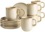 Mäser Espressócsésze-készlet alátétekkel Cordelia Sand, 6+6 db, bézs