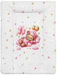 BabyLion Puha pelenkázó lap 50x70 cm - Rózsaszín alvó maci